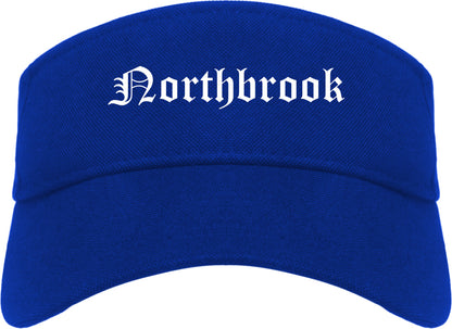 Northbrook Illinois IL Old English Mens Visor Cap Hat Royal Blue