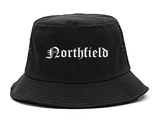 Northfield Illinois IL Old English Mens Bucket Hat Black