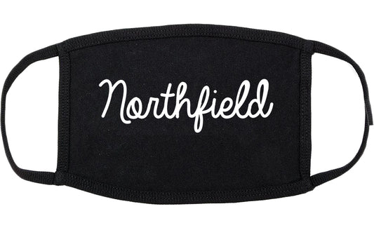Northfield Illinois IL Script Cotton Face Mask Black
