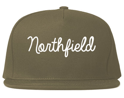 Northfield Minnesota MN Script Mens Snapback Hat Grey