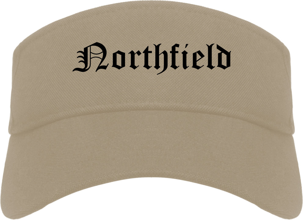 Northfield Minnesota MN Old English Mens Visor Cap Hat Khaki