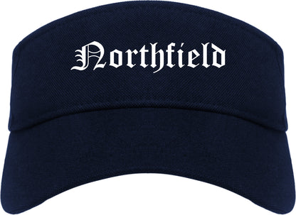 Northfield Minnesota MN Old English Mens Visor Cap Hat Navy Blue