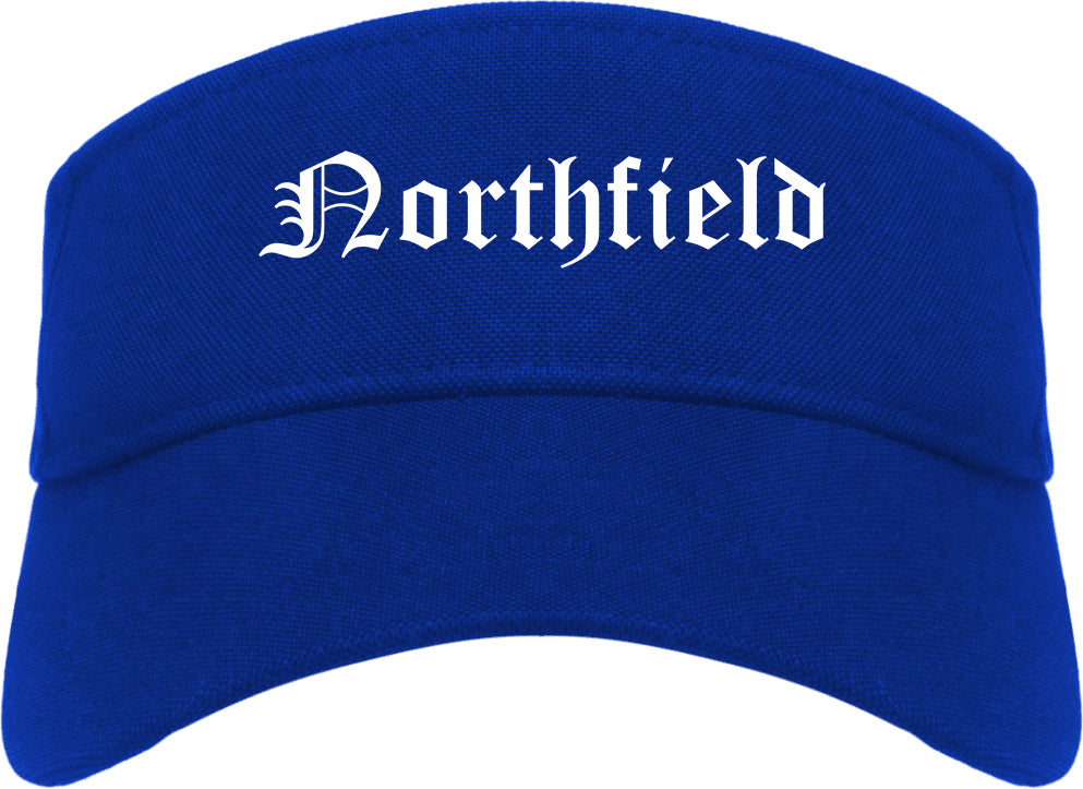 Northfield Minnesota MN Old English Mens Visor Cap Hat Royal Blue