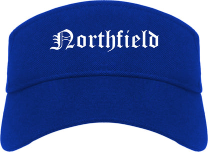 Northfield Minnesota MN Old English Mens Visor Cap Hat Royal Blue