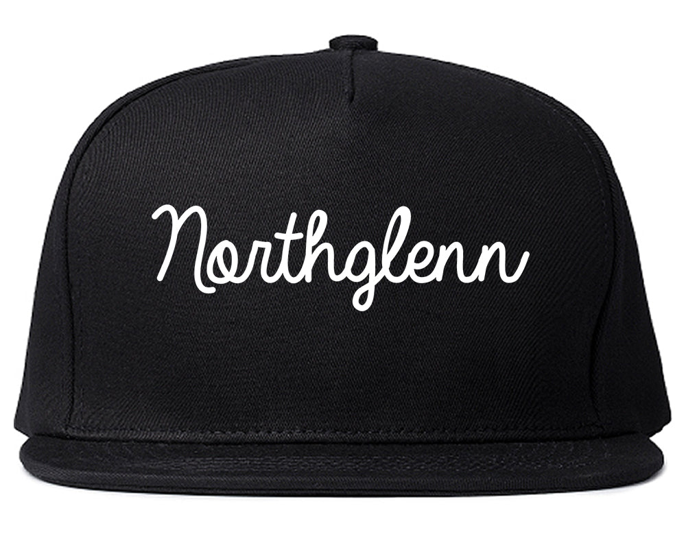 Northglenn Colorado CO Script Mens Snapback Hat Black