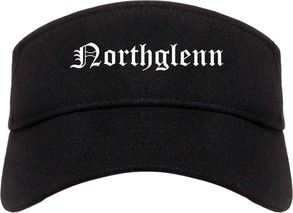 Northglenn Colorado CO Old English Mens Visor Cap Hat Black