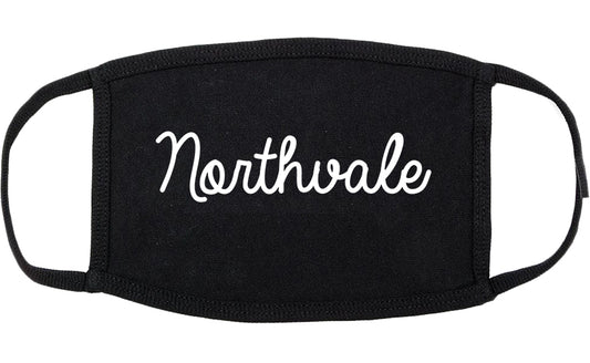Northvale New Jersey NJ Script Cotton Face Mask Black