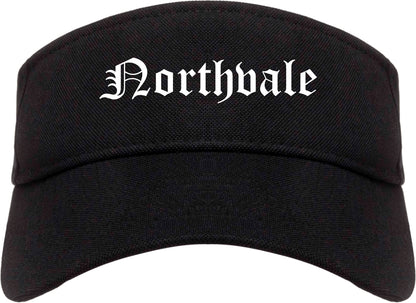 Northvale New Jersey NJ Old English Mens Visor Cap Hat Black