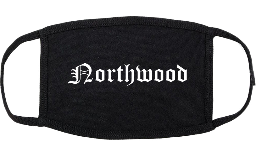 Northwood Ohio OH Old English Cotton Face Mask Black