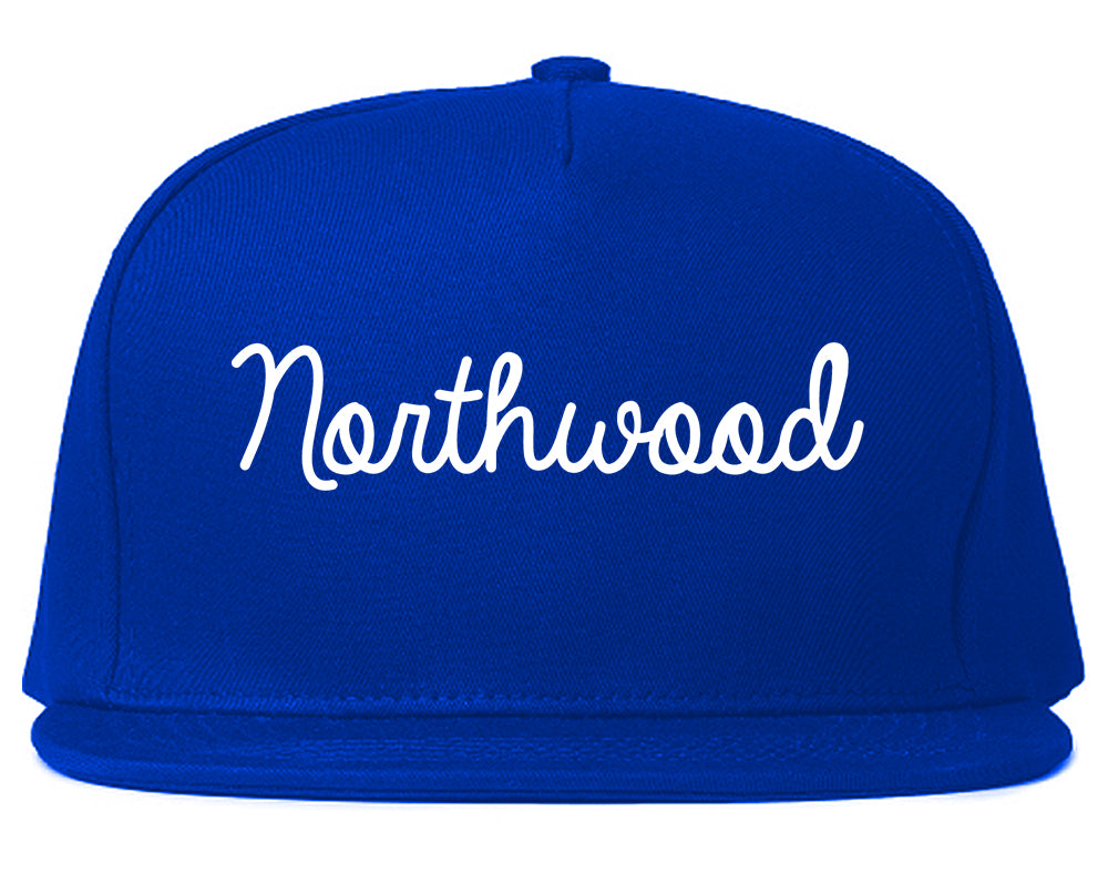 Northwood Ohio OH Script Mens Snapback Hat Royal Blue