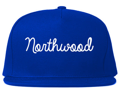 Northwood Ohio OH Script Mens Snapback Hat Royal Blue