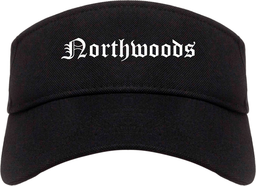 Northwoods Missouri MO Old English Mens Visor Cap Hat Black