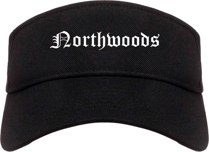 Northwoods Missouri MO Old English Mens Visor Cap Hat Black