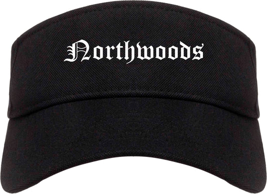 Northwoods Missouri MO Old English Mens Visor Cap Hat Black