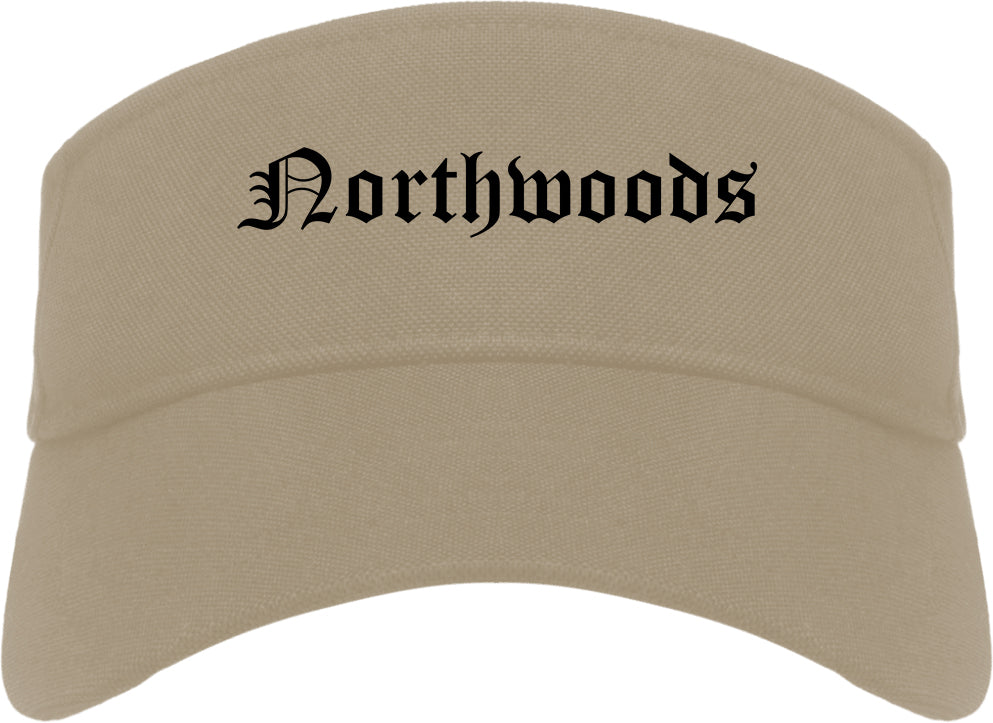 Northwoods Missouri MO Old English Mens Visor Cap Hat Khaki
