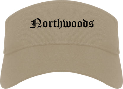 Northwoods Missouri MO Old English Mens Visor Cap Hat Khaki
