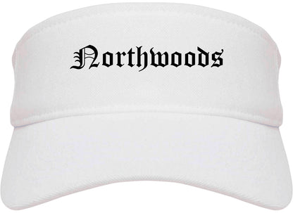 Northwoods Missouri MO Old English Mens Visor Cap Hat White