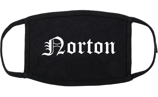 Norton Ohio OH Old English Cotton Face Mask Black