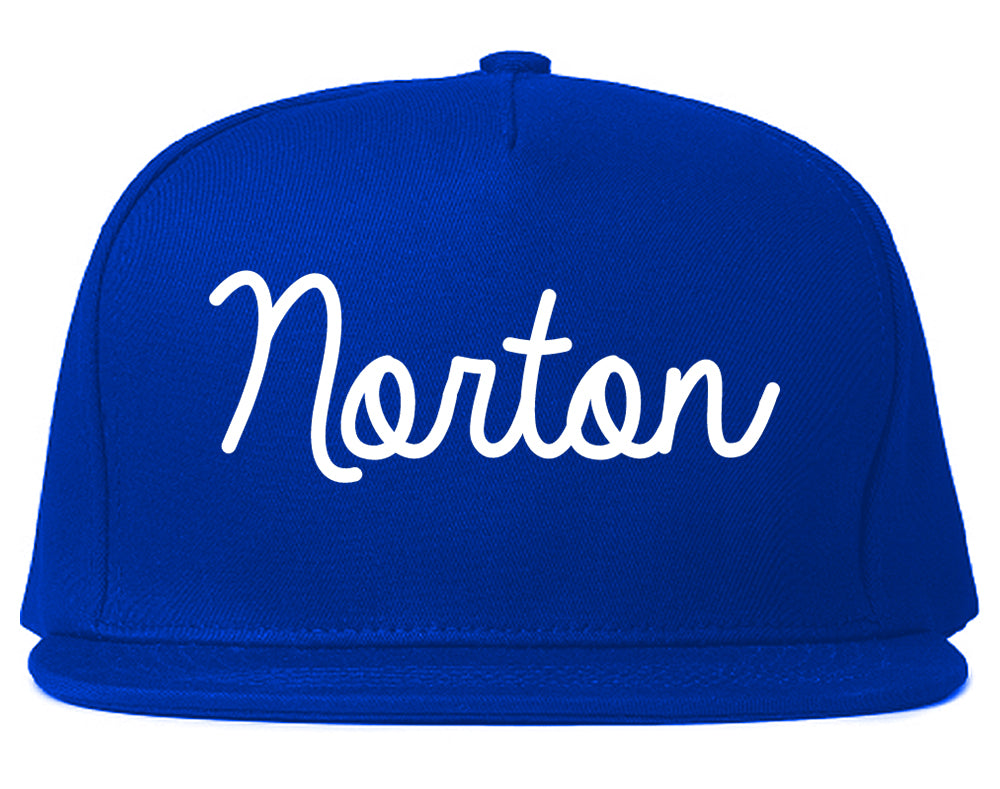 Norton Ohio OH Script Mens Snapback Hat Royal Blue