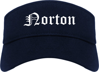 Norton Ohio OH Old English Mens Visor Cap Hat Navy Blue