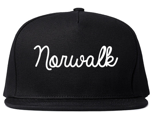 Norwalk California CA Script Mens Snapback Hat Black