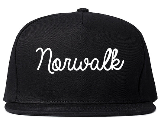 Norwalk Ohio OH Script Mens Snapback Hat Black