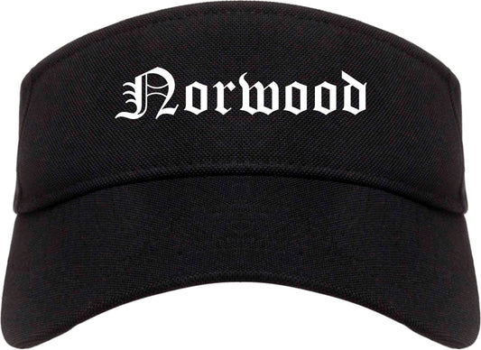 Norwood New Jersey NJ Old English Mens Visor Cap Hat Black