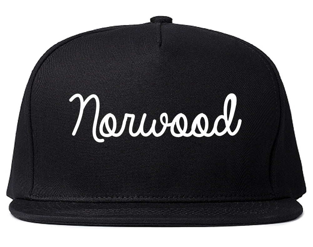 Norwood Ohio OH Script Mens Snapback Hat Black