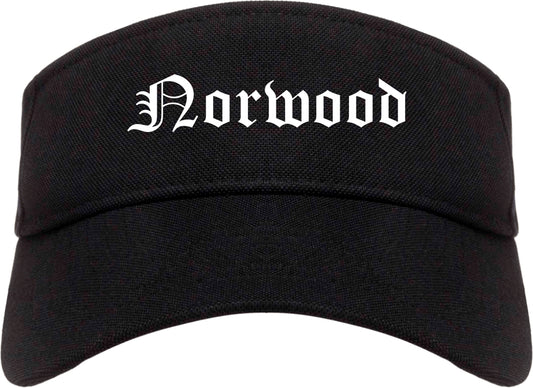 Norwood Ohio OH Old English Mens Visor Cap Hat Black