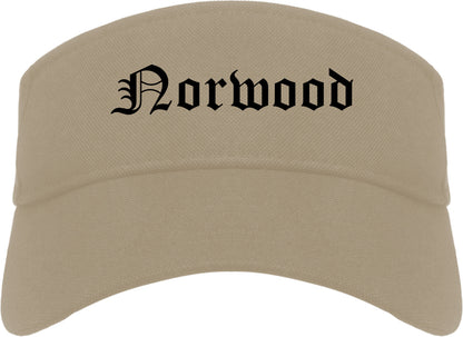 Norwood Ohio OH Old English Mens Visor Cap Hat Khaki