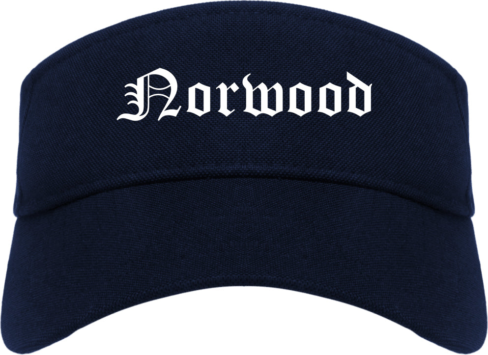 Norwood Ohio OH Old English Mens Visor Cap Hat Navy Blue