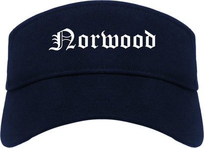 Norwood Ohio OH Old English Mens Visor Cap Hat Navy Blue