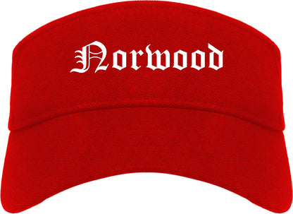 Norwood Ohio OH Old English Mens Visor Cap Hat Red