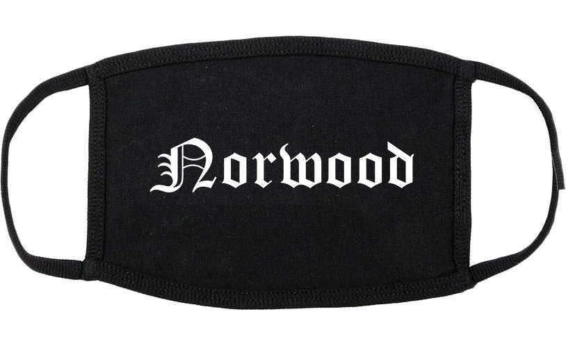 Norwood Pennsylvania PA Old English Cotton Face Mask Black