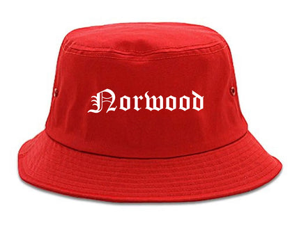 Norwood Pennsylvania PA Old English Mens Bucket Hat Red