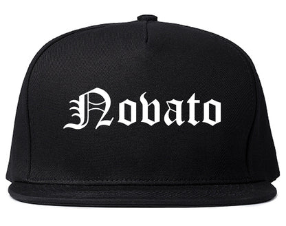 Novato California CA Old English Mens Snapback Hat Black