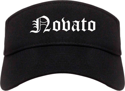 Novato California CA Old English Mens Visor Cap Hat Black