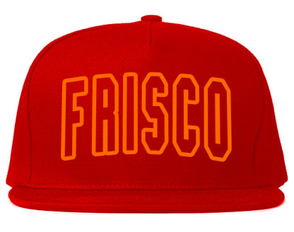 ORANGE Frisco San Francisco California Outline Mens Snapback Hat Red