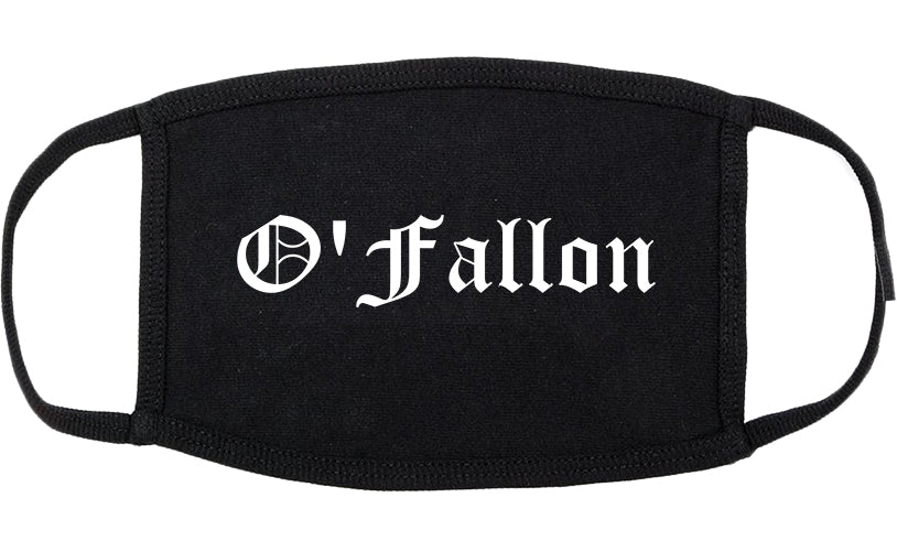 O'Fallon Illinois IL Old English Cotton Face Mask Black