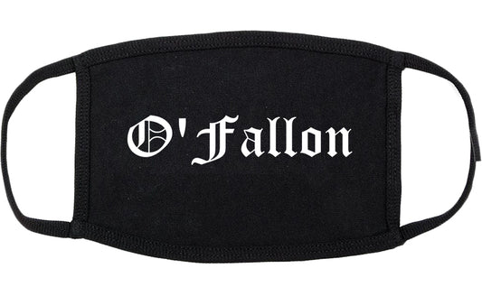 O'Fallon Illinois IL Old English Cotton Face Mask Black