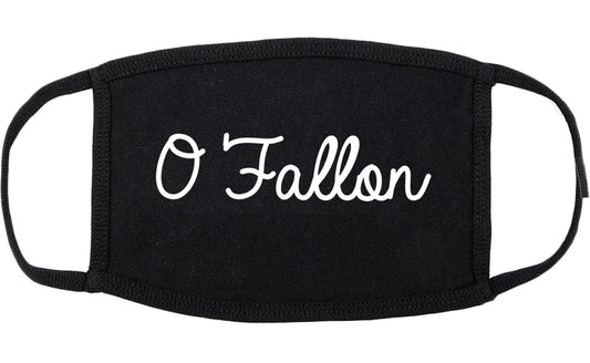 O'Fallon Illinois IL Script Cotton Face Mask Black