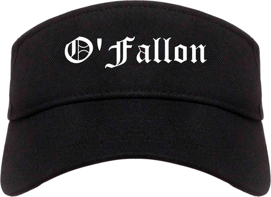 O'Fallon Missouri MO Old English Mens Visor Cap Hat Black