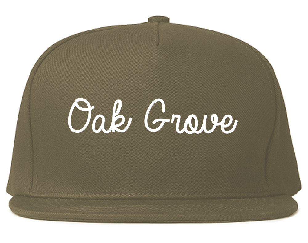 Oak Grove Kentucky KY Script Mens Snapback Hat Grey