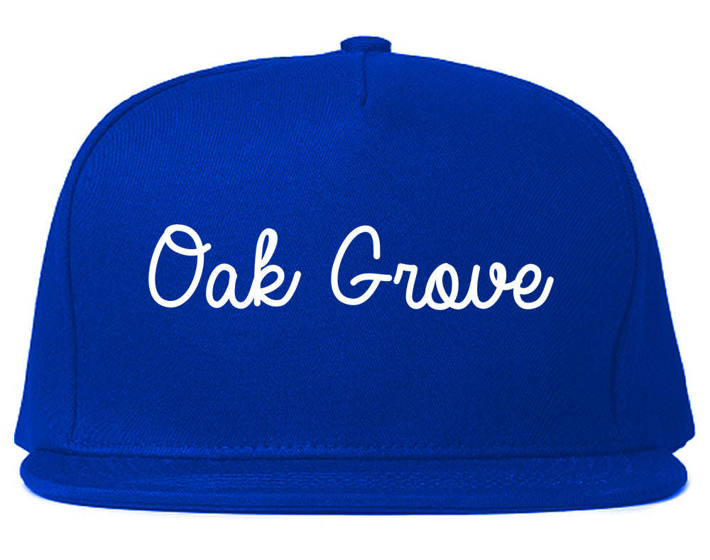 Oak Grove Kentucky KY Script Mens Snapback Hat Royal Blue