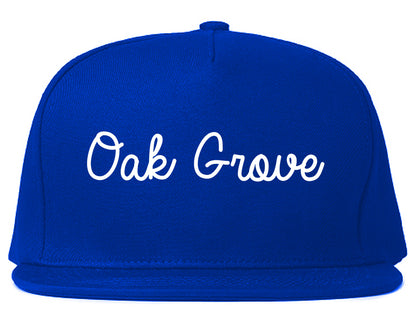 Oak Grove Kentucky KY Script Mens Snapback Hat Royal Blue
