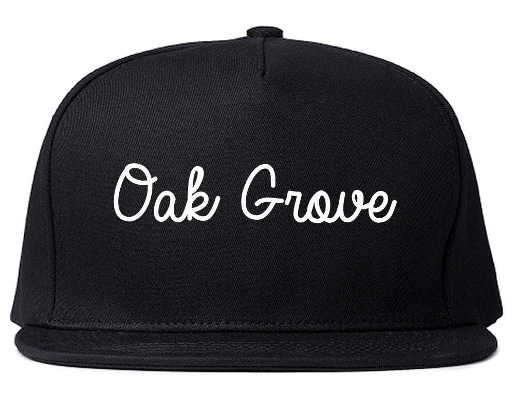 Oak Grove Minnesota MN Script Mens Snapback Hat Black