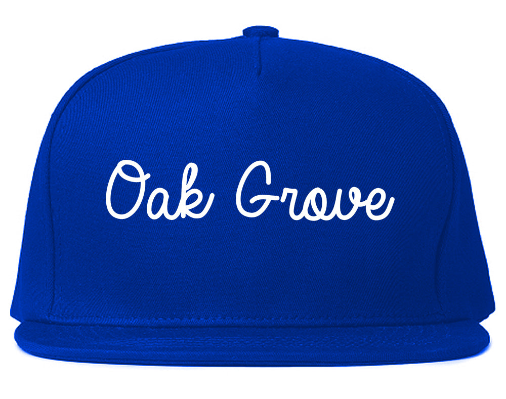 Oak Grove Minnesota MN Script Mens Snapback Hat Royal Blue