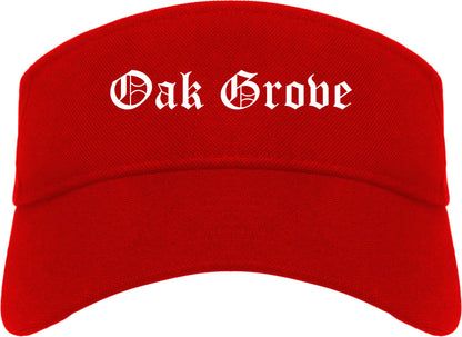 Oak Grove Minnesota MN Old English Mens Visor Cap Hat Red