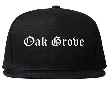 Oak Grove Missouri MO Old English Mens Snapback Hat Black