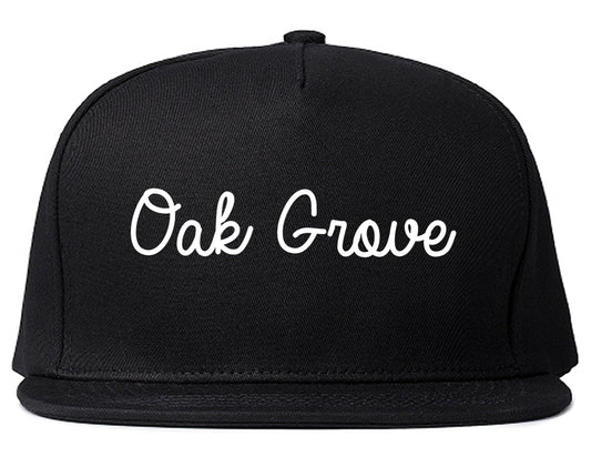 Oak Grove Missouri MO Script Mens Snapback Hat Black